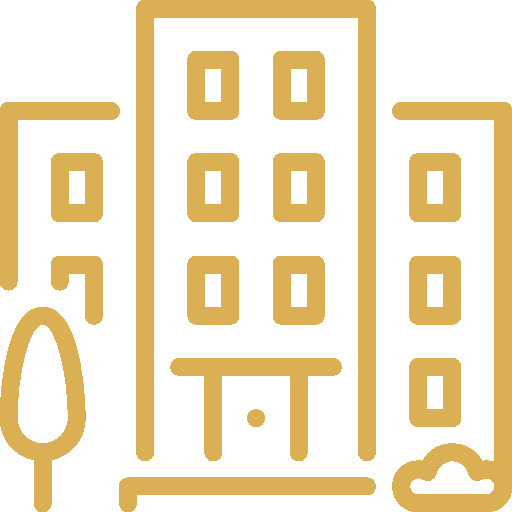 office buildings icons
