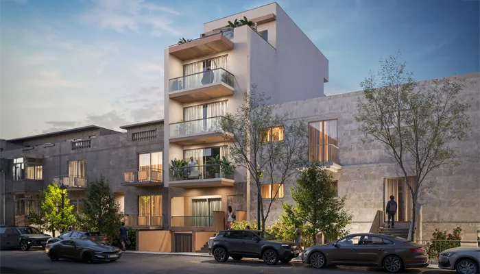 a building facade render